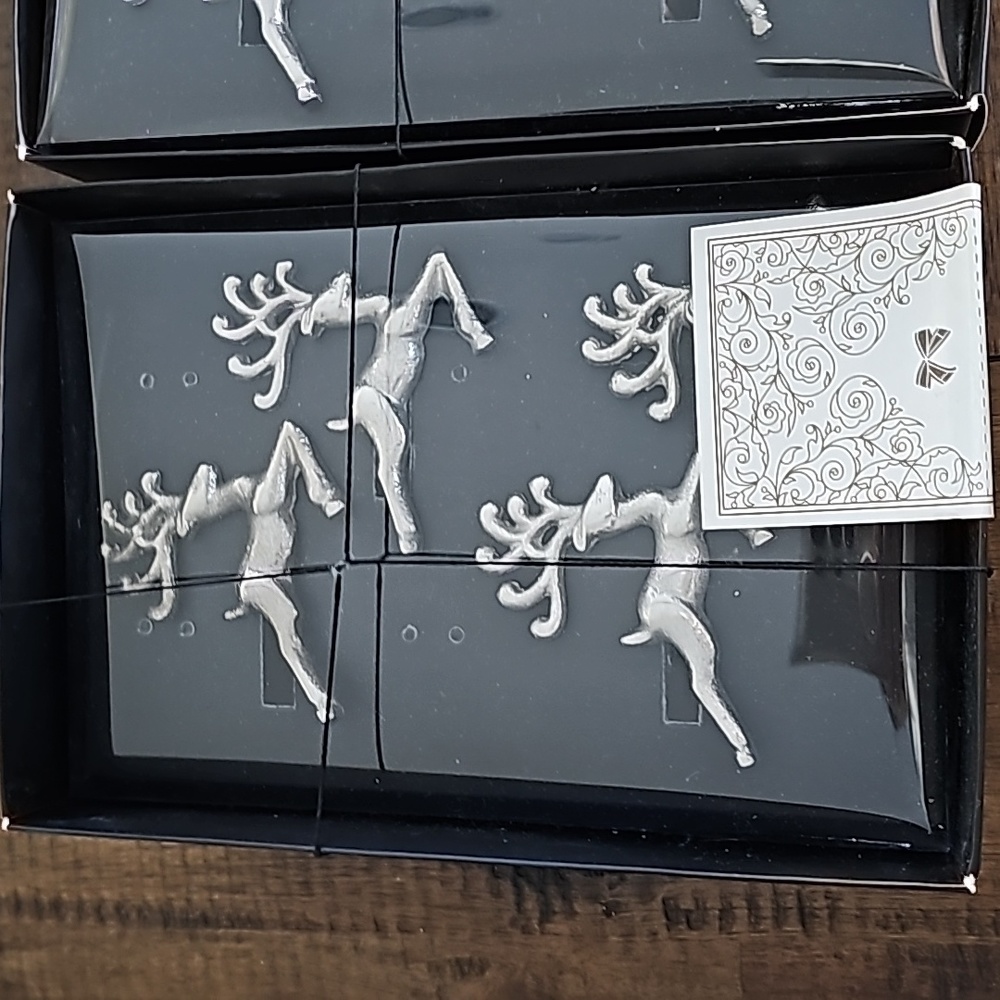 NIB 8 Reindeer Knapkin Rings - Picture 6 of 7